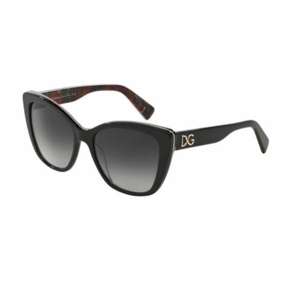 Dolce & Gabbana Accessories - D&G 4616 2940T3 Black On Printing Roses Sunglasses